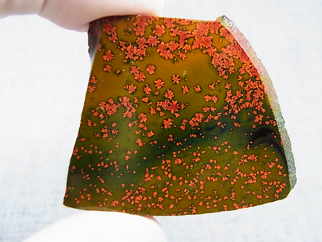 画像: 飯盛ラボストーン（IL-stone）「レアカラー：ブラッドストーン（紅葉石）」ガラス原石 93.0カラット