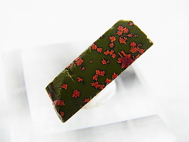 画像: 飯盛ラボストーン（IL-stone）「レアカラー：ブラッドストーン（紅葉石）」ガラス原石 12.8カラット