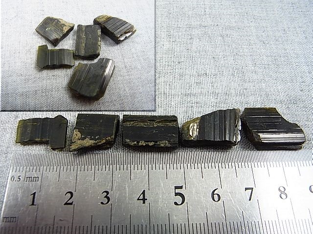 画像: アフガニスタン産クロムトルマリン/ドラバイト原石 5点セット トータル 49.8カラット