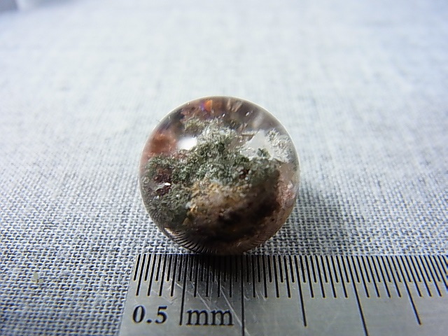 画像: ブラジル・ミナスジェライス州産ガーデン水晶丸玉（レインボー入り） 14.5mm