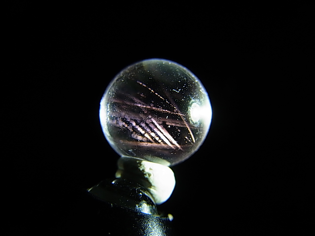 画像1: マダガスカル産ピンクエンジェルラダー水晶丸玉 8.5mm