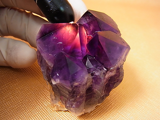 画像: コンゴ産カラーシフト/ディープカラーアメジストクラスター 106.2g