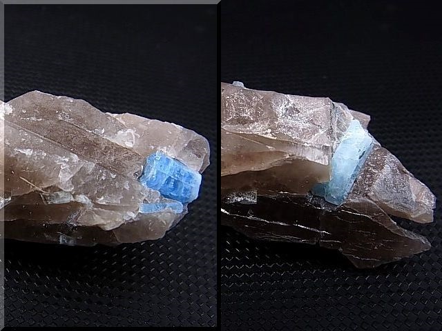画像: ベトナム・タインホア産アクアマリン付きスモーキー水晶 52.4g