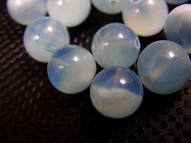 画像: ナイジェリア産バイカラーアクアマリン粒売りビーズ(ソーティング済み) 8mm平均