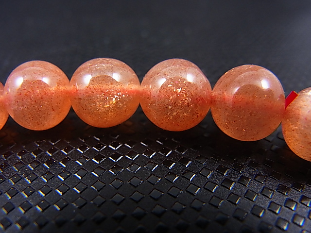 画像: タンザニア産サンストーンブレスレット 7.5mm平均 内寸：約16cm