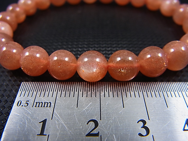画像: タンザニア産サンストーンブレスレット 7.5mm平均 内寸：約16cm