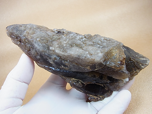 画像: キャビネットサイズ：ノルウェー産スモーキー水晶（セルフヒールド/ベントクオーツ） 390.4g