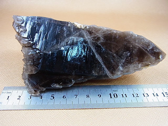 画像: キャビネットサイズ：ノルウェー産スモーキー水晶（セルフヒールド/ベントクオーツ） 390.4g