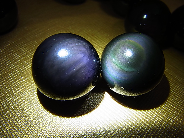 画像2: メキシコ産レインボーオブシディアン丸玉 20mm