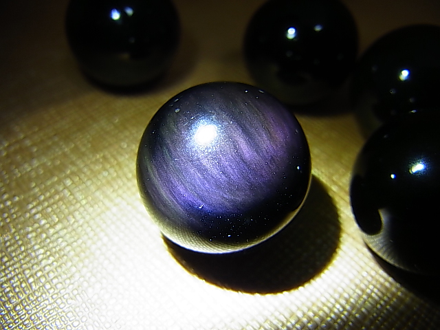 画像: メキシコ産レインボーオブシディアン丸玉 20mm