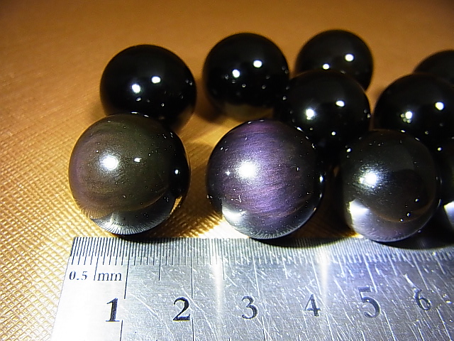 画像: メキシコ産レインボーオブシディアン丸玉 20mm