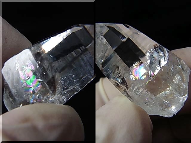 画像: ペーニャブランカ産コロンビアン・レムリアンシード水晶ポイント（レインボー入り） 9.9g