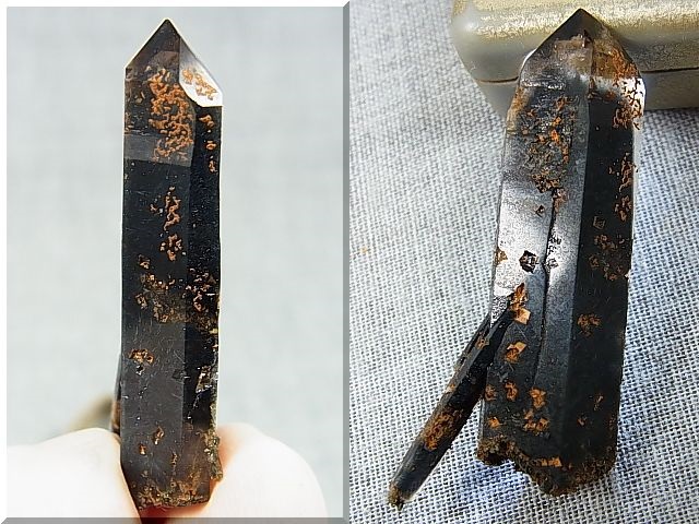 画像: マラウイ・ムランジェ産クリアスモーキー水晶（貫入り/ドフィーネ型双晶） 7.2g