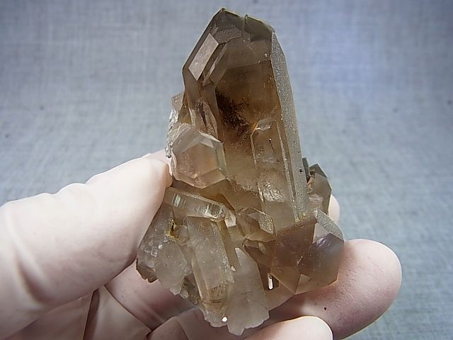 画像1: ノルウェー産ライトスモーキー水晶（連晶/アナテース付/タイムリンクフューチャー） 65.3g