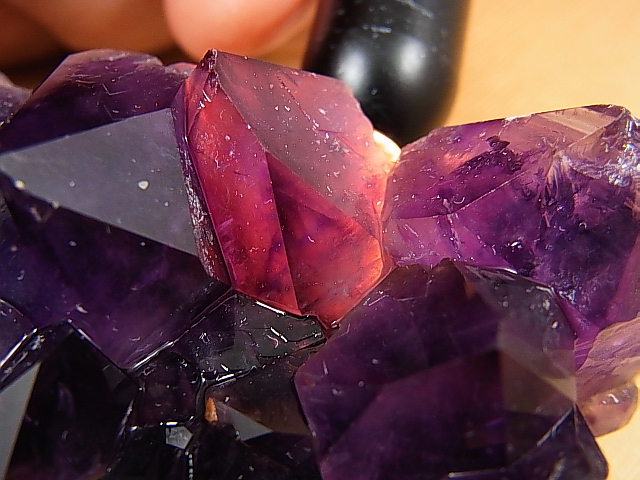 画像: コンゴ産カラーシフト/ディープカラーアメジストクラスター 219.7g