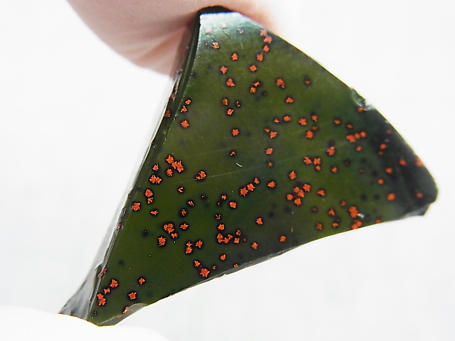 画像2: 飯盛ラボストーン（IL-stone）「レアカラー：ブラッドストーン（紅葉石）」ガラス原石 32.4カラット