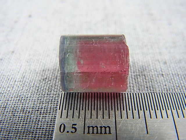 画像: アフガニスタン産バイカラートルマリン柱状結晶（ピンク/ブルーグリーン） 13.3カラット