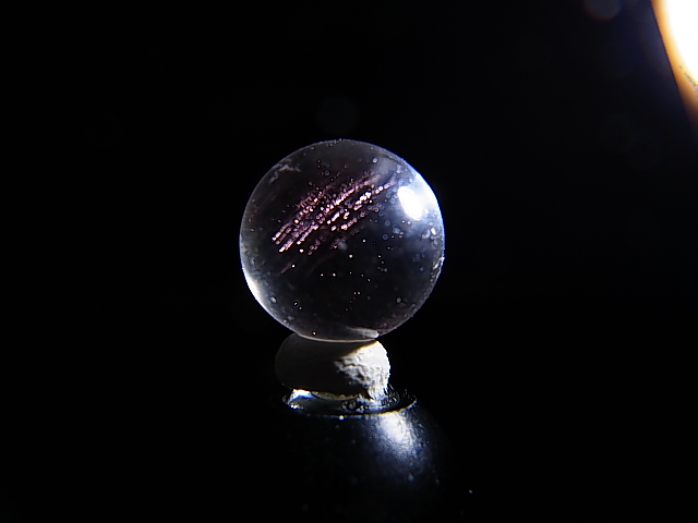 画像: マダガスカル産ピンクエンジェルラダー水晶丸玉 9.5mm