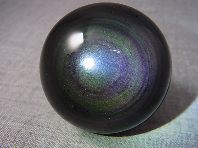 画像: メキシコ産レインボーオブシディアン丸玉 55mm