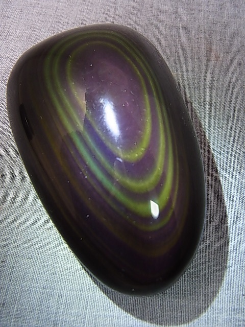 画像1: メキシコ産レインボーオブシディアン研磨タンブル 281.6g