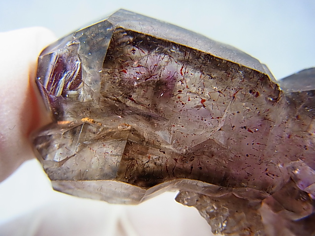 画像: ジンバブエ産ピンクファイヤー入りシャンガーンアメジスト原石（エレスチャル/セプター/ＤＴ/連勝） 20.6g