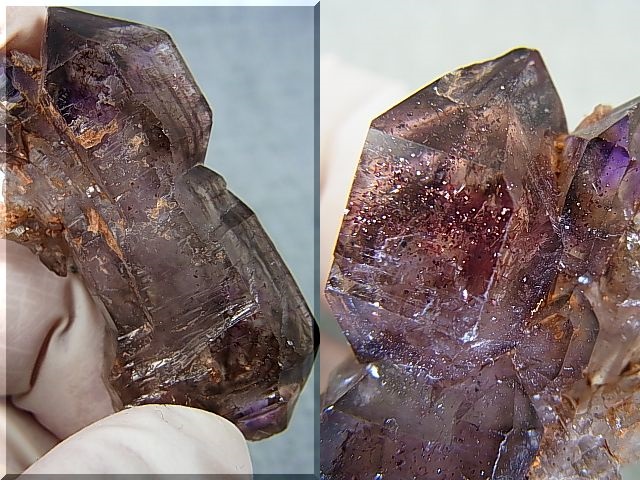 画像: ジンバブエ産ピンクファイヤー入りシャンガーンアメジスト原石（エレスチャル/セプター/ＤＴ/連勝） 20.6g