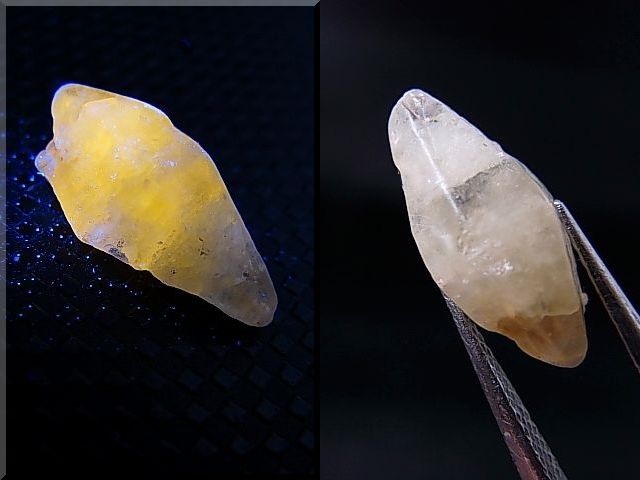 画像: ミャンマー・モゴック産ホワイトサファイア原石（犬牙型ＤＴ） 5.1カラット