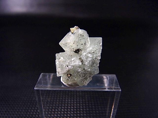 画像1: 猪倉大成鉱山産パイライト付きグリーンフローライト原石 2.7g