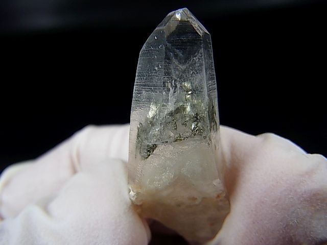 画像: 山梨県水晶峠産アルセノパイライト入り水晶ポイント 4.9g