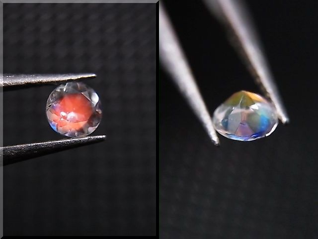 画像: レアカラー：ピンク/オレンジシラームーンストーン（ラブラドライト）・ルース 0.2カラット