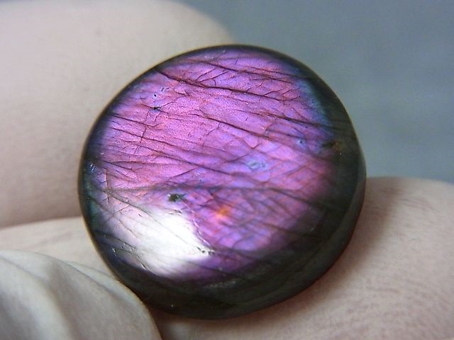 画像: レアカラー：ピンク/パープルシラーラブラドライト研磨タンブル 3.9g