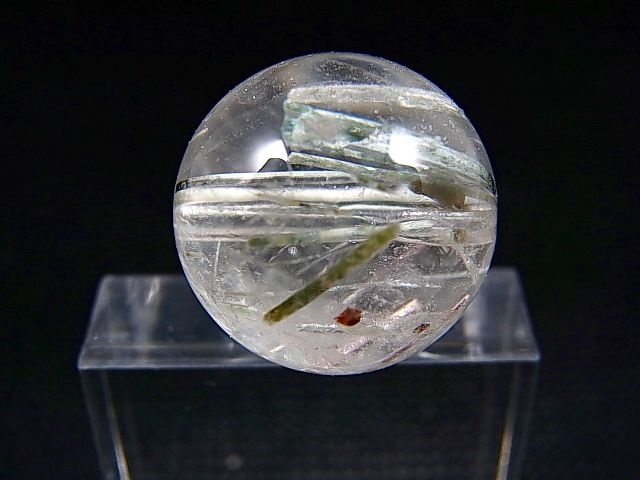 画像: ブラジル産水晶（チューブインクルージョン）粒売りビーズ 18.5mm