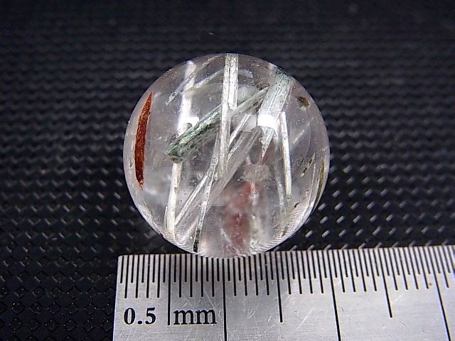 画像: ブラジル産水晶（チューブインクルージョン）粒売りビーズ 18.5mm