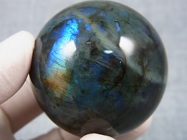 画像: マダガスカル産ラブラドライトSA丸玉 50mm