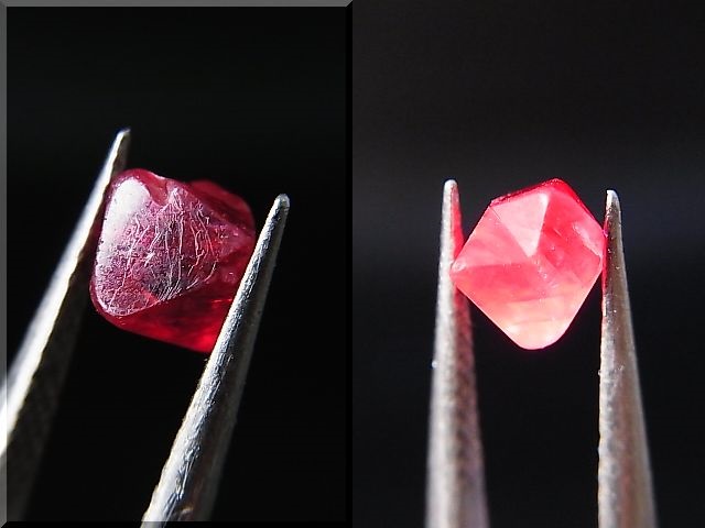 画像: ミャンマー・モゴック産宝石質レッドスピネル結晶（双晶） 1.3カラット