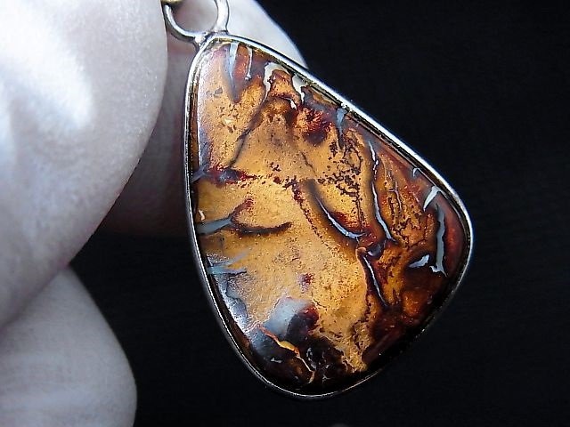 画像: オーストラリア産コロイトオパールシルバー枠ペンダント（サービスチェーン付き） 3.4g