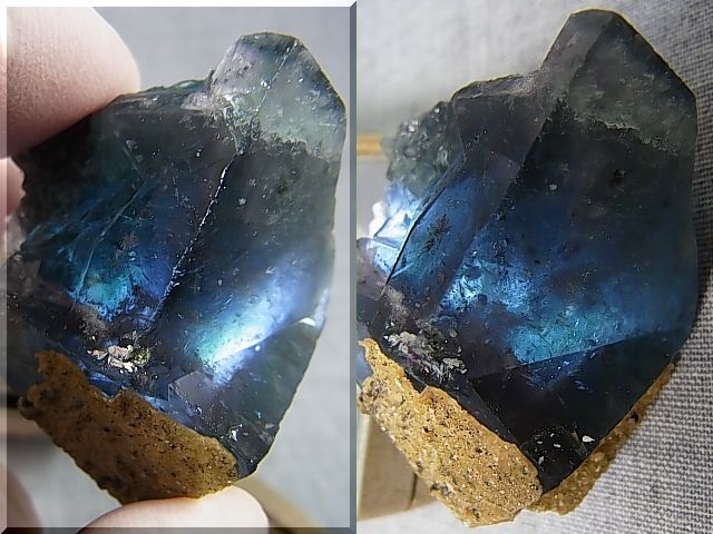 画像: ナイジェリア産強蛍光フローライト原石 58.4g