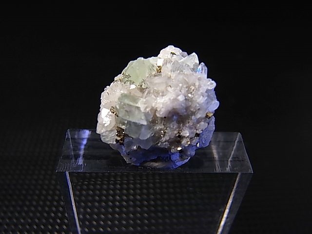 画像: 猪倉大成鉱山産パイライト＆水晶付きグリーンフローライト原石 4.8g