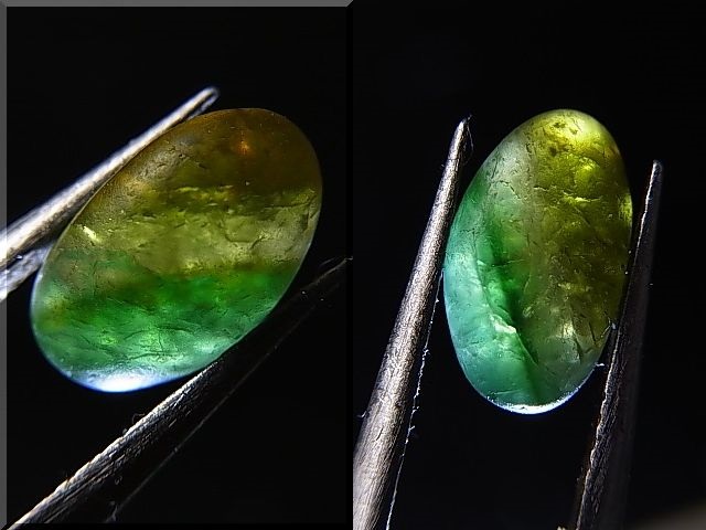 画像: ベトナムMinh Tien産バイカラートルマリン（イエロー/グリーン）結晶原石（川流れ自然研磨） 3.3カラット