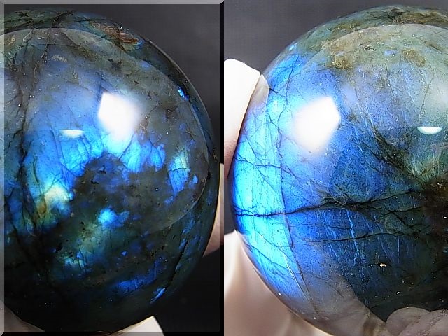 画像: マダガスカル産ラブラドライトSA丸玉 63mm