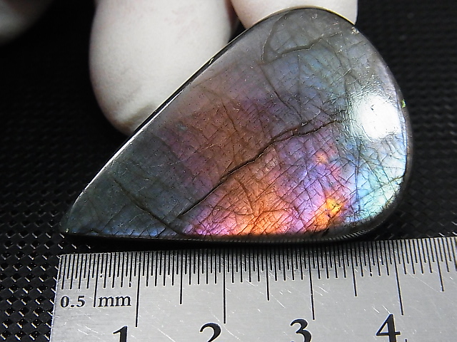 画像: レアカラー：オレンジピンク/パープル/ブルーシラーラブラドライト研磨タンブル 12.3g