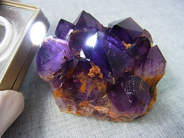 画像: コンゴ産カラーシフト/ディープカラーアメジストクラスター 180.9g