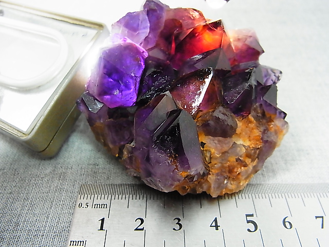 画像: コンゴ産カラーシフト/ディープカラーアメジストクラスター 163.4g
