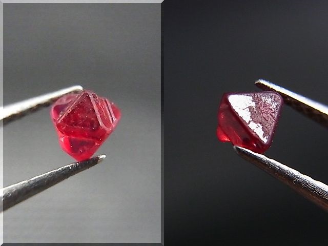 画像: ミャンマー・モゴック産レッドスピネル双晶原石「ダビデの星」 0.3カラット