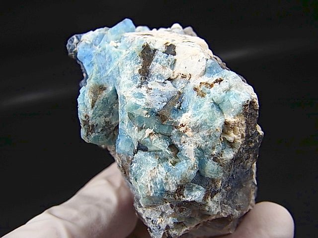 画像: ベトナム・タインホア産アクアマリン/カオリナイト原石（マッシブ） 229.1g