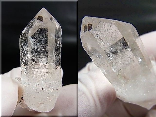 画像: インド・マニカラン産水晶ポイント（連晶/アナテース入り） 21.7g