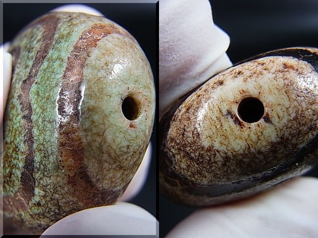 画像: ヴィンテージ：「十眼」西蔵（チベット）天珠 約37.5×34×17.5mm