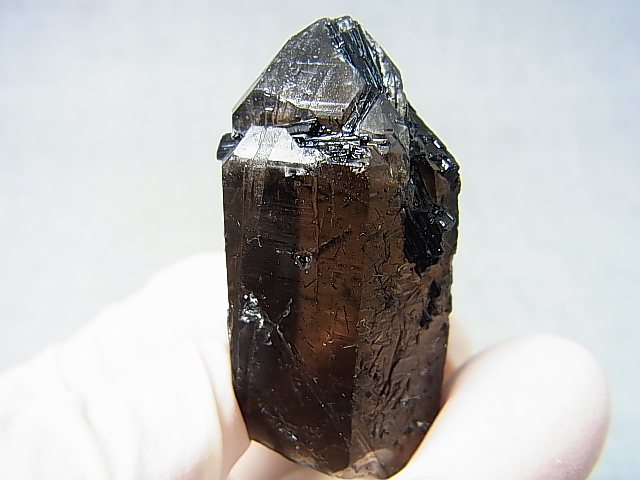 画像: ベトナム・タインホア産インターフェレンス（ブラックトルマリン浸食）スモーキー水晶 29.2g