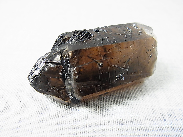 画像: ベトナム・タインホア産インターフェレンス（ブラックトルマリン浸食）スモーキー水晶 29.2g