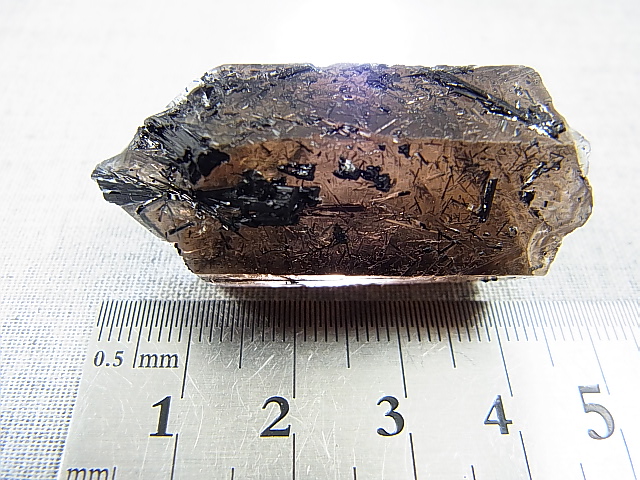 画像: ベトナム・タインホア産インターフェレンス（ブラックトルマリン浸食）スモーキー水晶 29.2g